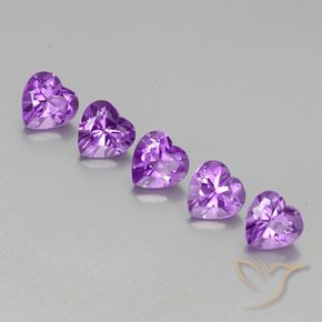 3.50克拉天然紫水晶，心形，VVS-VS