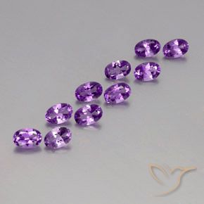 3.96克拉天然紫水晶，椭圆形，VVS-VS