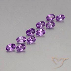 3.93克拉天然紫水晶，椭圆形，VVS-VS