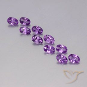 3.91ctw 天然 深粉紫罗兰色 紫水晶, 椭圆形, VVS-VS