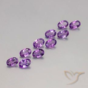3.77克拉天然紫水晶，椭圆形，VVS-VS