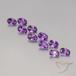 4.11克拉天然紫水晶，椭圆形，VVS-VS