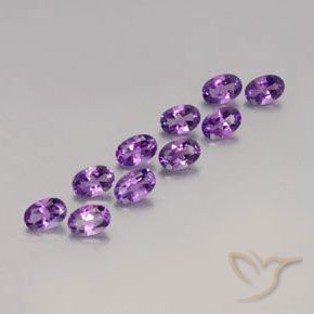 4.11克拉天然紫水晶，椭圆形，VVS-VS