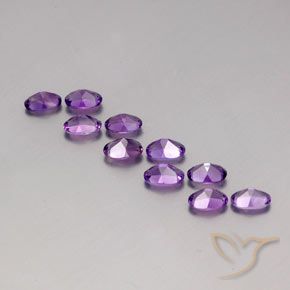 4.11克拉天然紫水晶，椭圆形，VVS-VS