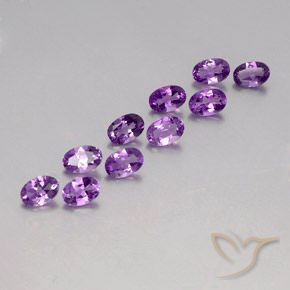 3.85克拉天然紫水晶，椭圆形，VVS-VS