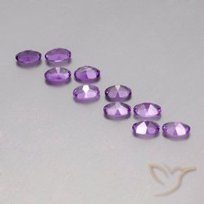 3.85克拉天然紫水晶，椭圆形，VVS-VS