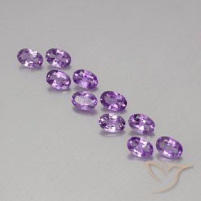 3.85克拉天然紫水晶，椭圆形，VVS-VS
