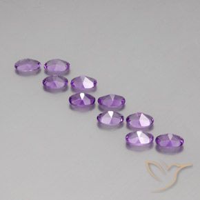 3.85克拉天然紫水晶，椭圆形，VVS-VS