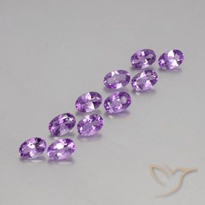 3.96克拉天然紫水晶，椭圆形，VVS-VS