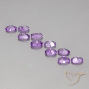 3.96克拉天然紫水晶，椭圆形，VVS-VS