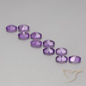 4.10克拉天然紫水晶，椭圆形，VVS-VS