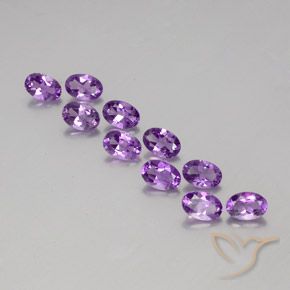 3.89ctw 天然 中深紫紫色 紫水晶, 椭圆形, VVS-VS