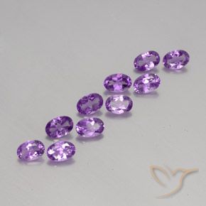 3.98克拉天然紫水晶，椭圆形，VVS-VS