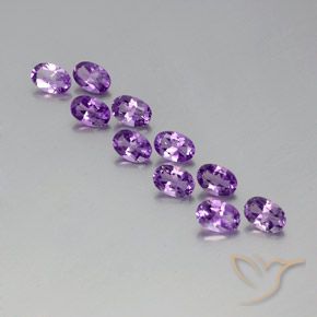 3.81ctw 天然 深紫罗兰 紫水晶, 椭圆形, VVS-VS