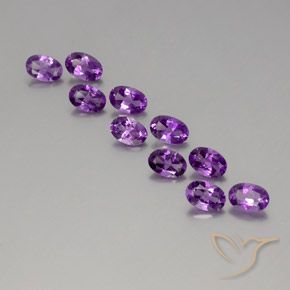 3.92克拉天然紫水晶，椭圆形，VVS-VS