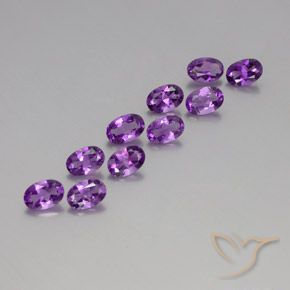 4.10克拉天然紫水晶，椭圆形，VVS-VS