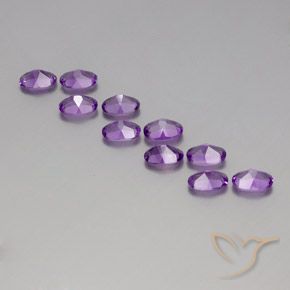 4.10克拉天然紫水晶，椭圆形，VVS-VS