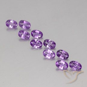 3.84ctw 天然 中等紫罗兰色 紫水晶, 椭圆形, VVS-VS