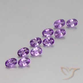 3.84克拉天然紫水晶，椭圆形，VVS-VS