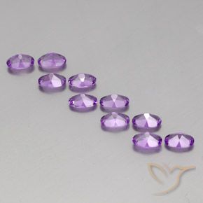 3.84克拉天然紫水晶，椭圆形，VVS-VS