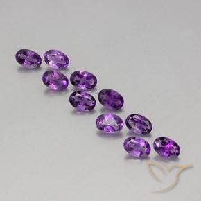 4.06克拉天然紫水晶，椭圆形，VVS-VS