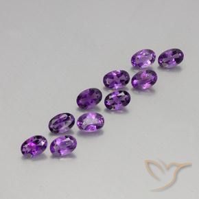 4.06克拉天然紫水晶，椭圆形，VVS-VS