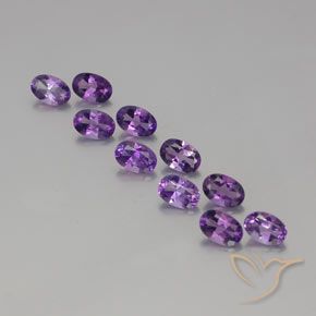 4.10ctw 天然 深紫罗兰 紫水晶, 椭圆形, VVS-VS
