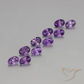 4.10克拉天然紫水晶，椭圆形，VVS-VS