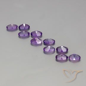 4.10克拉天然紫水晶，椭圆形，VVS-VS