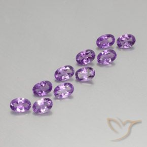 3.94克拉天然紫水晶，椭圆形，VVS-VS