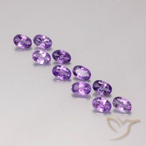 3.97天然紫罗兰色紫水晶，椭圆形切割，6×4.1毫米，VVS-VS