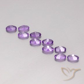 3.97天然紫罗兰色紫水晶，椭圆形切割，6×4.1毫米，VVS-VS