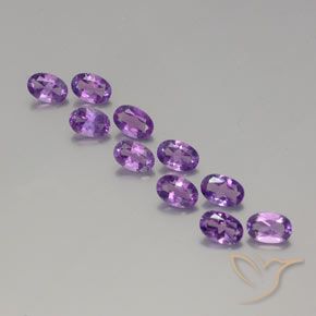 4.05ctw 天然 粉紫罗兰色 紫水晶, 椭圆形, VVS-VS