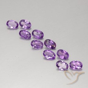 3.45ctw 天然 中粉紫 紫水晶, 椭圆形, VVS-VS