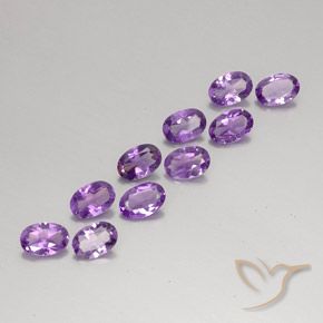 3.45克拉天然紫水晶，椭圆形，VVS-VS