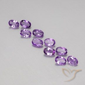 3.62ctw 天然 中深紫紫色 紫水晶, 椭圆形, VVS-VS