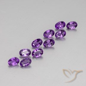 4.02克拉天然紫水晶，椭圆形，VVS-VS