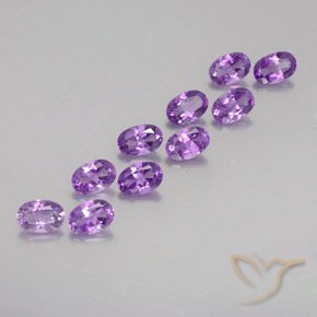 4.10克拉天然紫水晶，椭圆形，VVS-VS