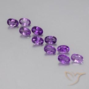 4.00ctw 天然 中等紫罗兰色 紫水晶, 椭圆形, VVS-VS
