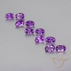 4.64克拉天然紫水晶，椭圆形，VVS-VS