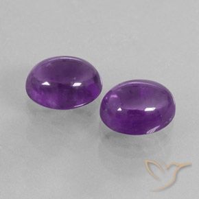7.44克拉天然紫水晶，椭圆形，透明
