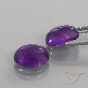 5.23克拉天然紫水晶，椭圆形，透明