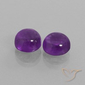 4.92克拉天然紫水晶，圆形的，透明