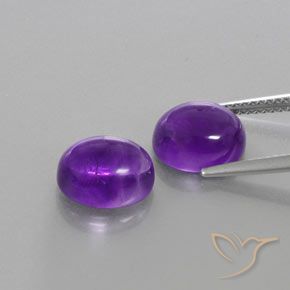 6.14克拉天然紫水晶，椭圆形，透明