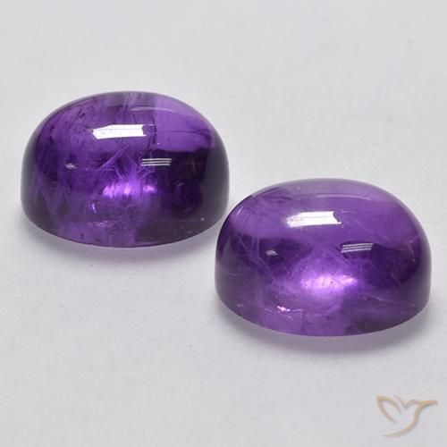 7.26克拉天然紫水晶，椭圆形，透明