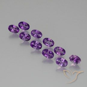 4.10克拉天然紫水晶，椭圆形，VS