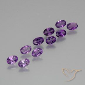 3.61ctw 天然 中深紫紫色 紫水晶, 椭圆形, VS