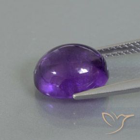3.74克拉天然紫水晶，椭圆形，透明/半透明
