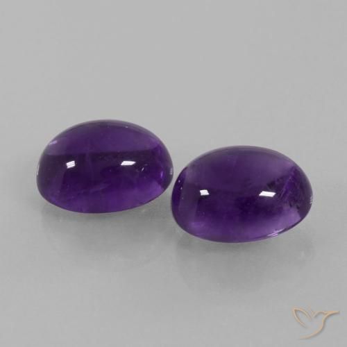 6.18克拉天然紫水晶，椭圆形，透明