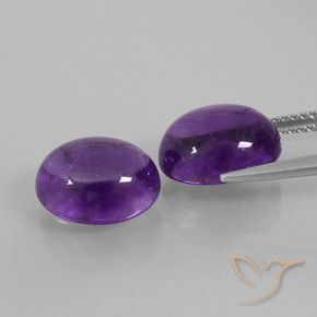 8.12克拉天然紫水晶，椭圆形，透明